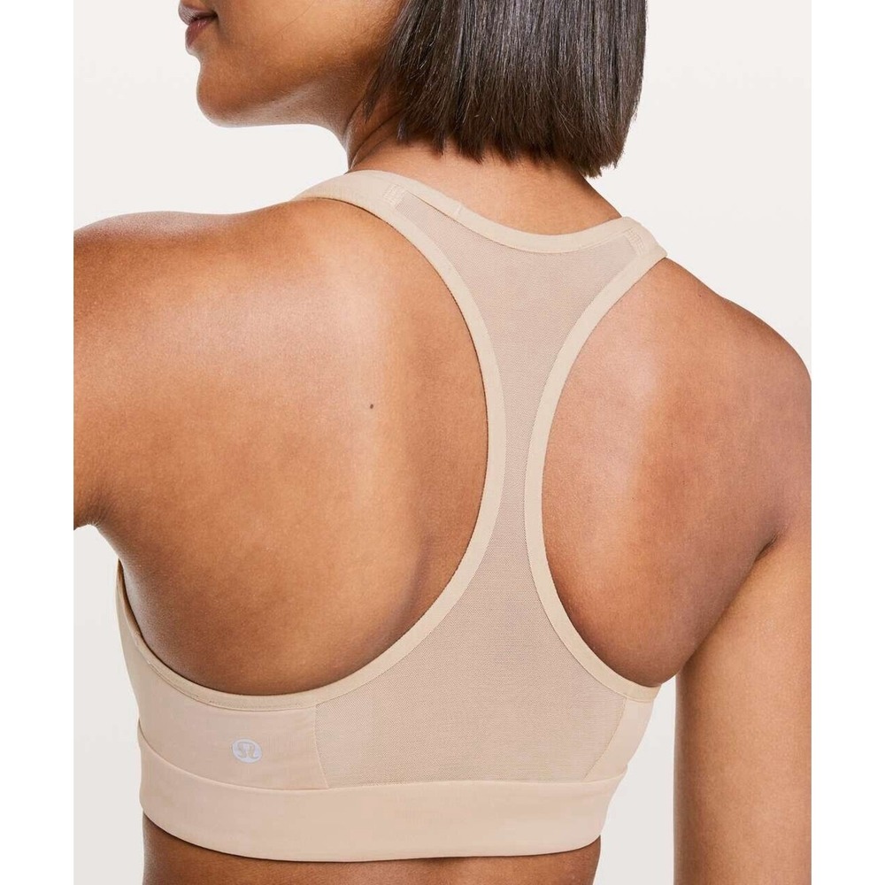 Lululemon Size 4 XS Speed Up Bra High Support for C/D Cup In Crepe Beige Stretch